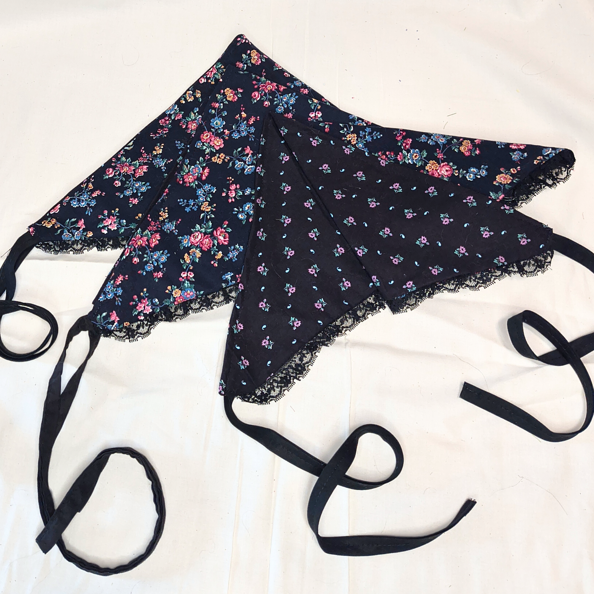 Midnight Garden Reversible Bandana - Made with Upcycled Materials