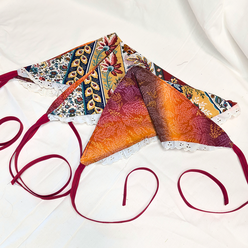 Boho Meadown Reversable Bandana - Made with Upcycled Materials