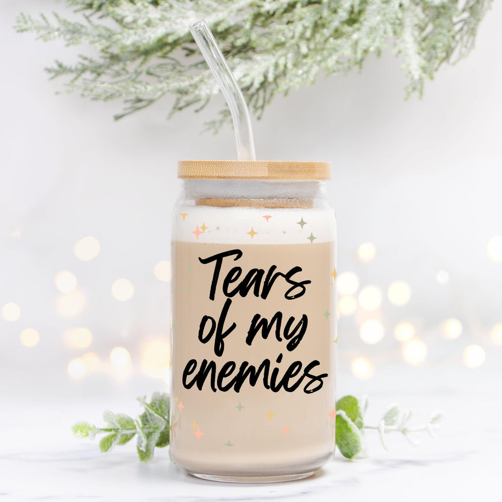 Tears of My Enemies - Glass Cup with Straw